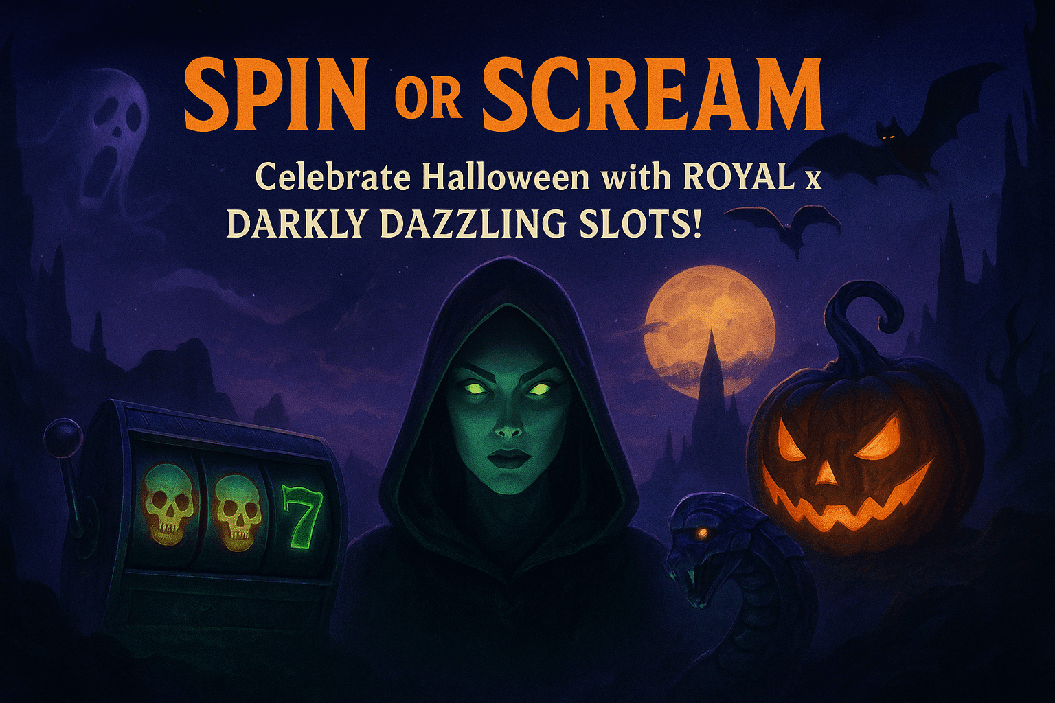 Spin or Scream: Celebrate Halloween with Royal x Casino’s Darkly Dazzling Slots!